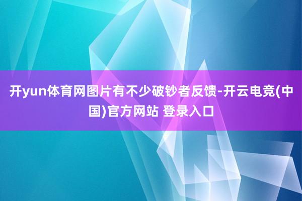 开yun体育网图片有不少破钞者反馈-开云电竞(中国)官方网站 登录入口