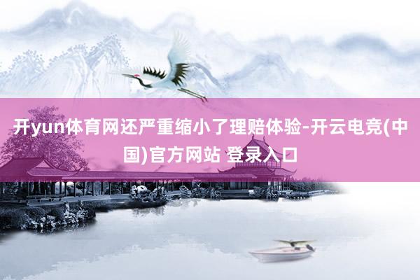 开yun体育网还严重缩小了理赔体验-开云电竞(中国)官方网站 登录入口